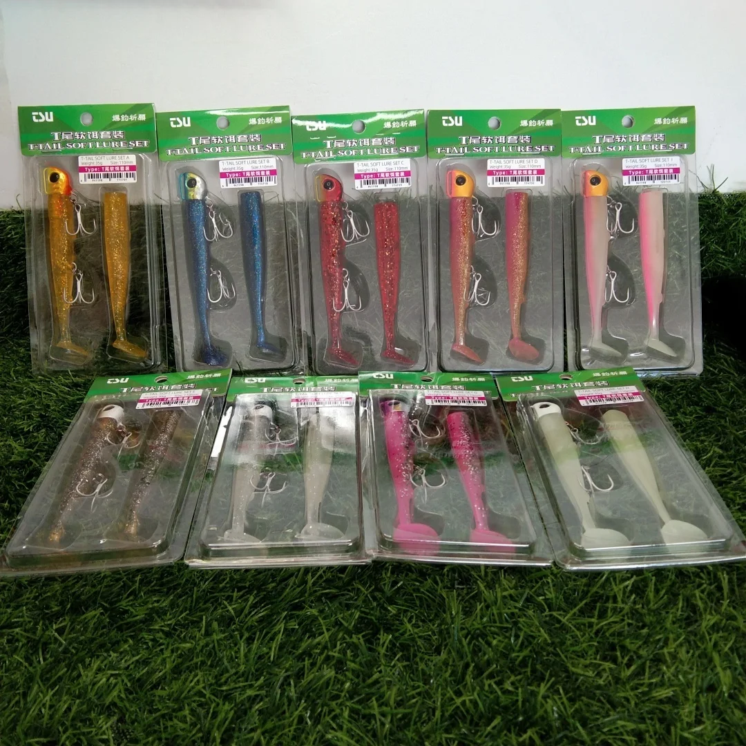 Señuelo TSURINOYA 35g Jig Head T-Tail hundimiento lubina 110mm