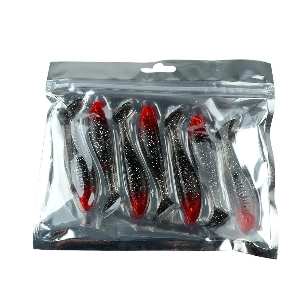 Señuelo de cola de paleta flexible en acción de nado