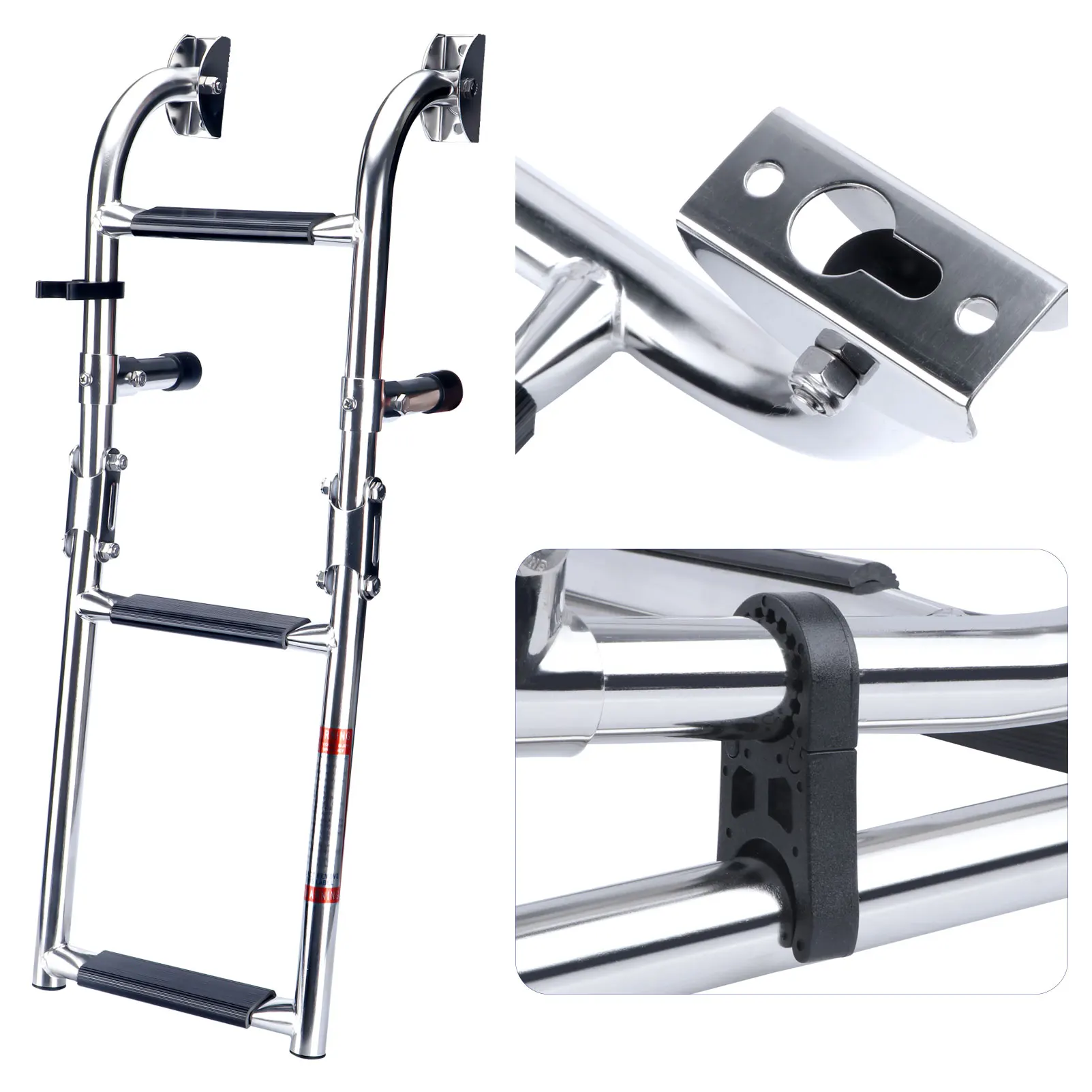 Catera Escalera Plegable Para Barco Acero Inoxidable Marino - imagen 5