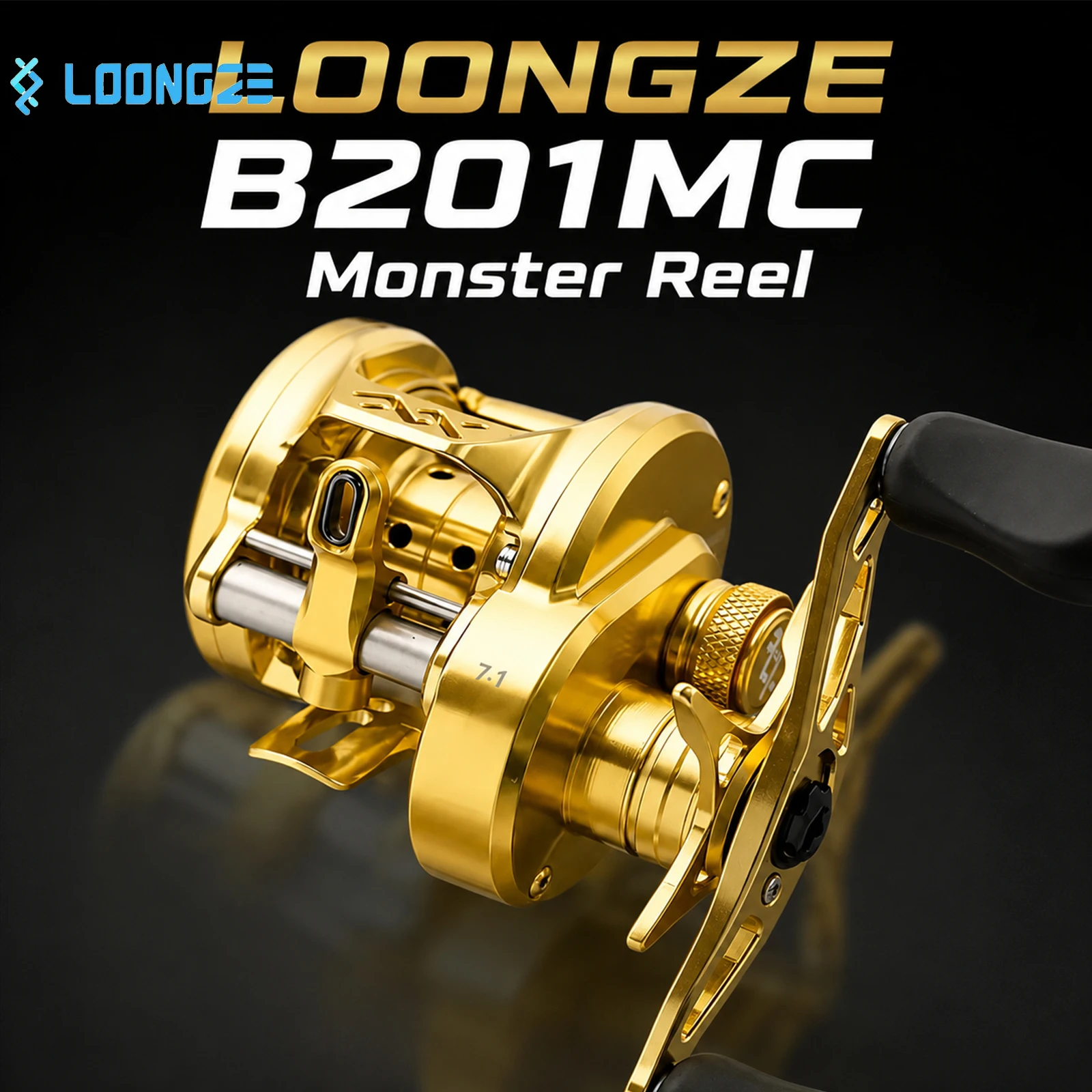 Carrete ultraligero LOONGZE B201MC CNC de aluminio para lanzado largo - imagen 5