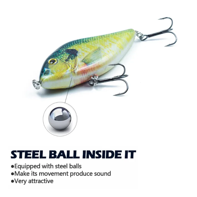 Señuelo sinking con rattle – Ojos realistas - imagen 2
