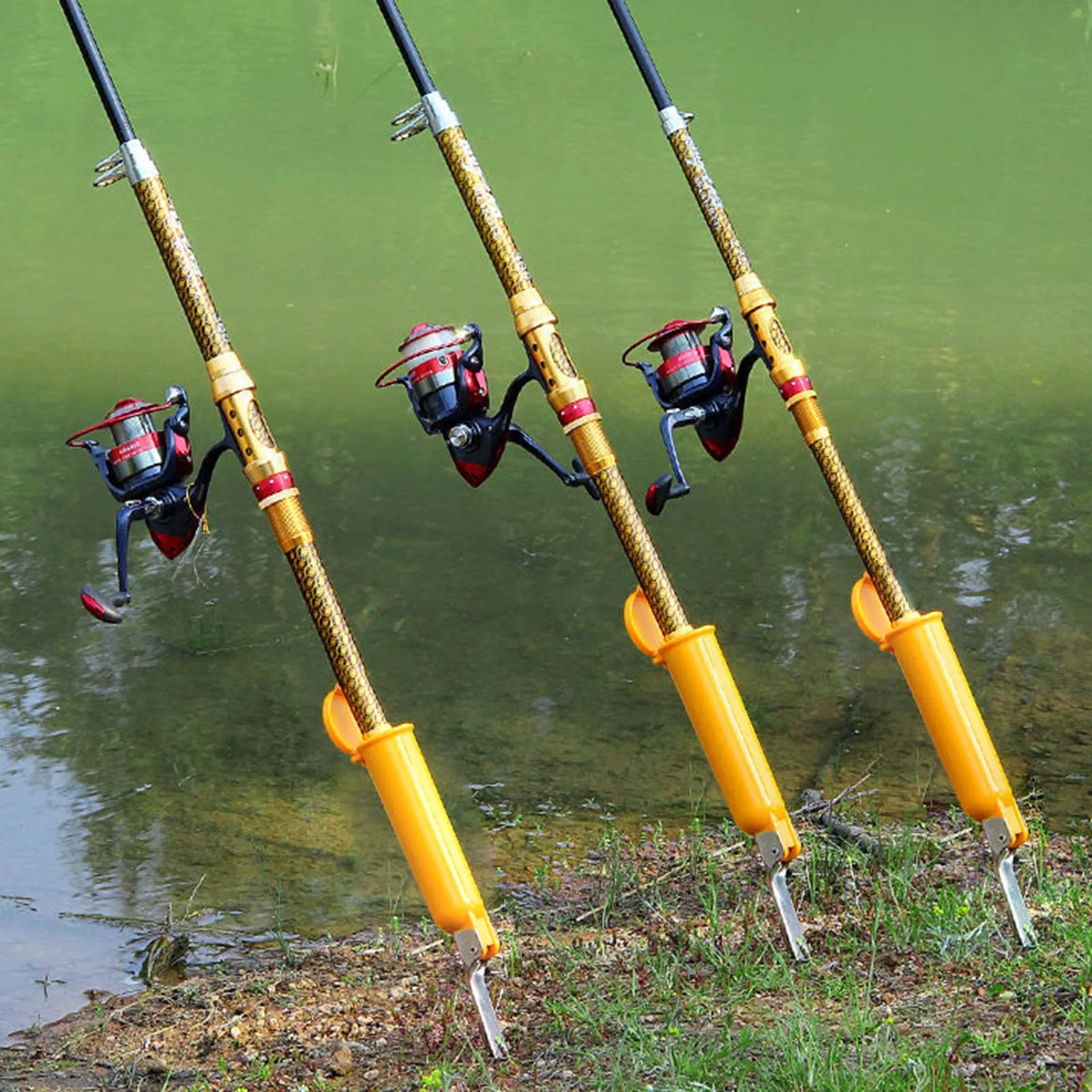 Portacañas plegable metálico resistente para pesca en mar y agua dulce - imagen 4