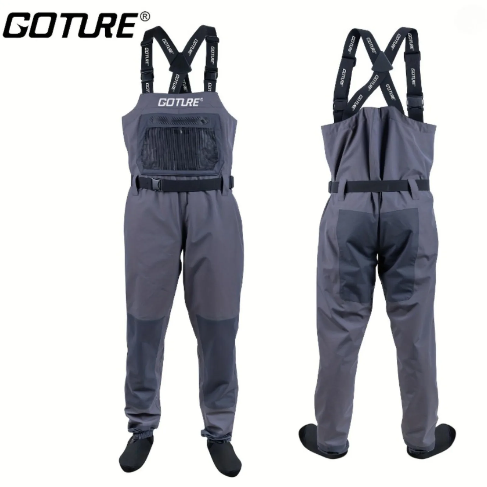 Goture vadeadores de pesca impermeables con forro polar y calentadores