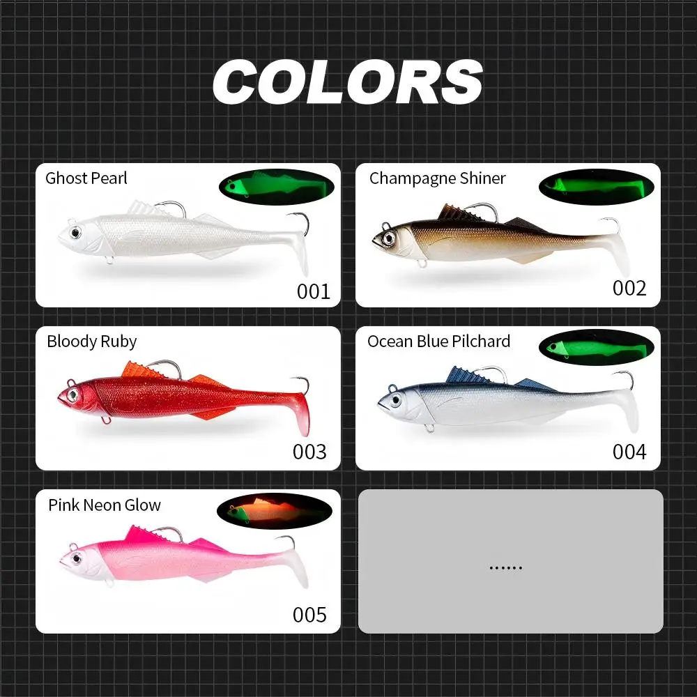 Hunthouse Heavy Soft Swimbait T-Tail señuelo para lubina y mero - imagen 4