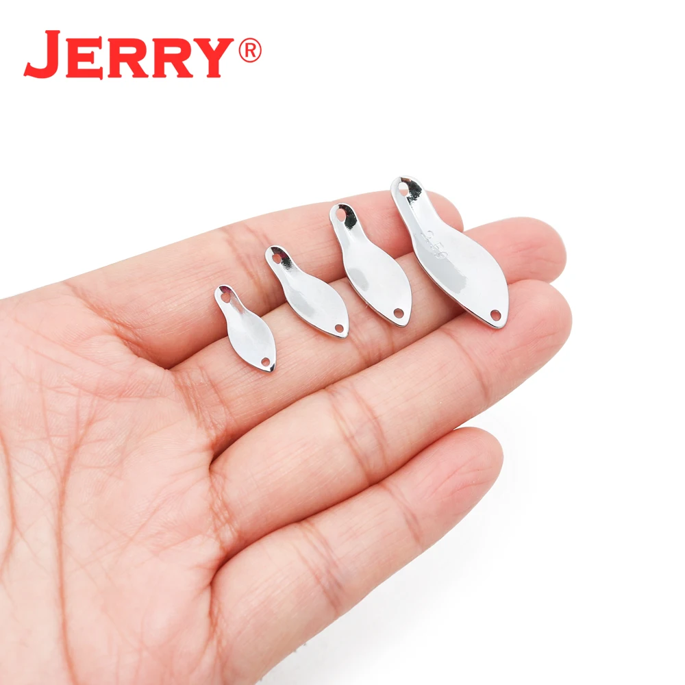 Jerry Micro cucharas ultraligeros trucha – Spinners blancos sin pintar - imagen 2