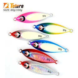 TOLU Señuelo Jigging - cebo duro de hundimiento lento 80-100 g brillo