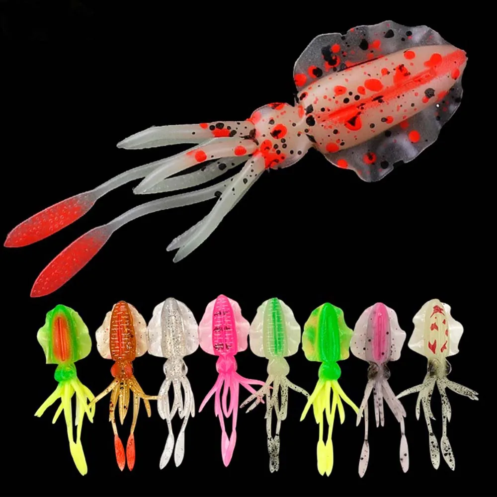 Detalle del señuelo artificial luminoso para pesca en agua salada