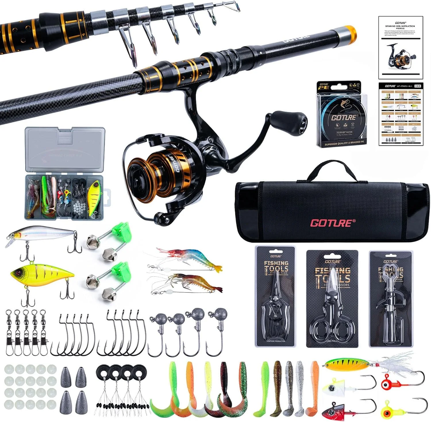 Carrete de aleación de aluminio del kit Goture