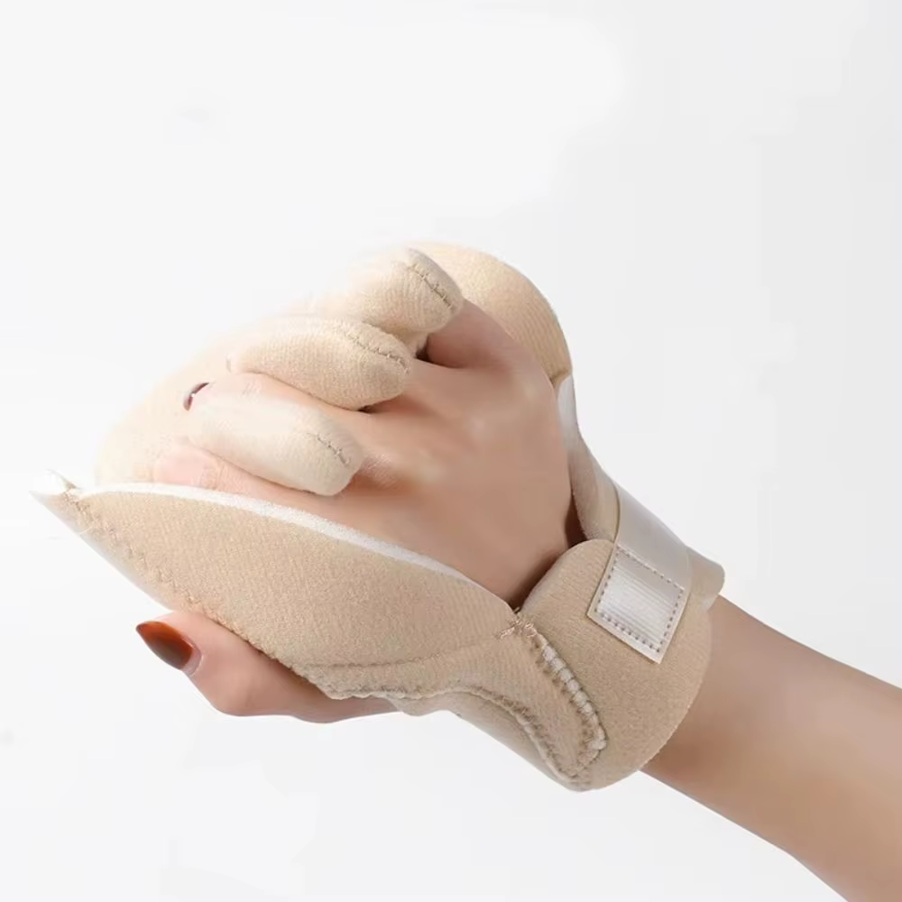 Soporte de mano con separador de dedos para caña de pescar