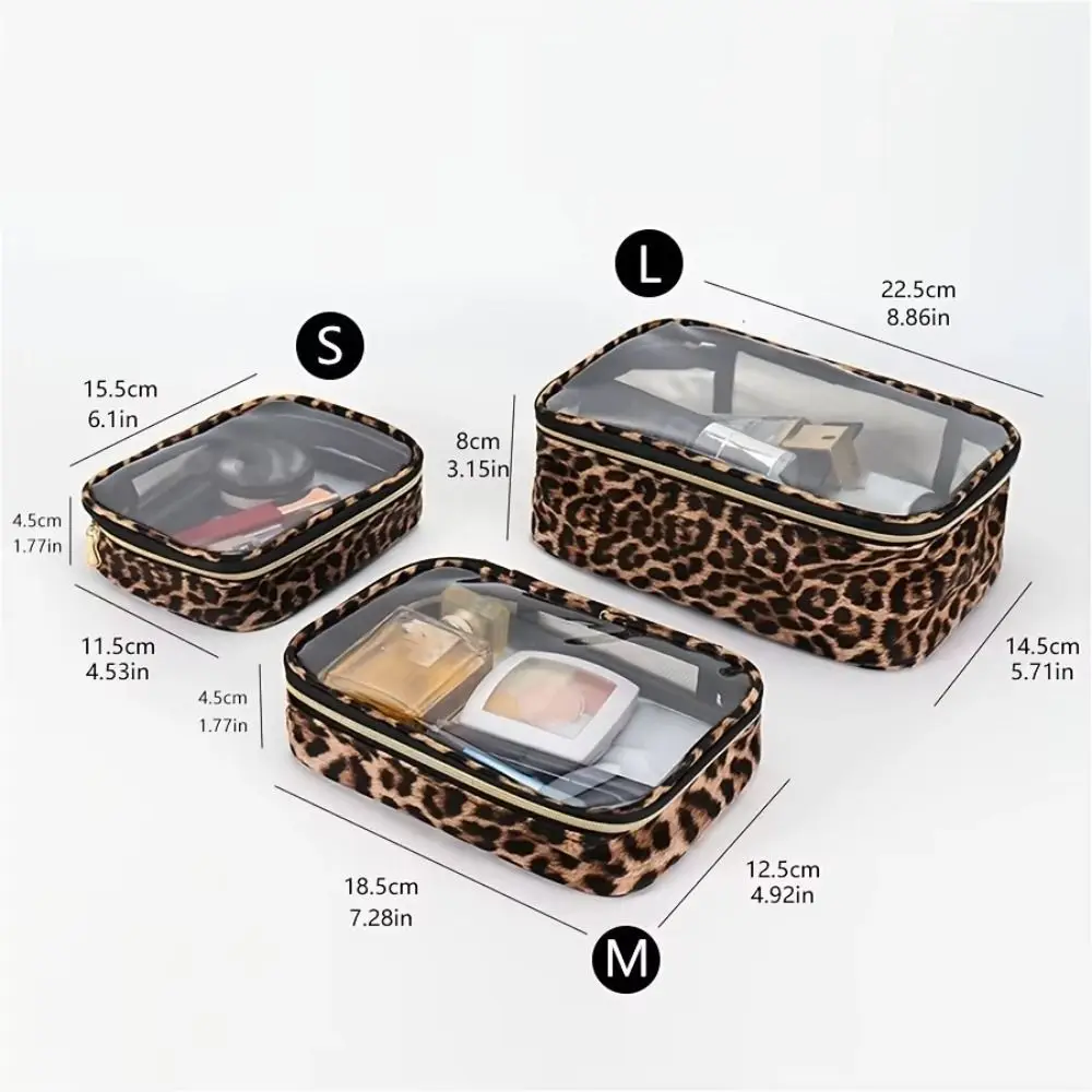 Bolsa de maquillaje leopardo vista frontal