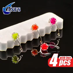 Moscas de pesca tipo huevo para hielo con anzuelos