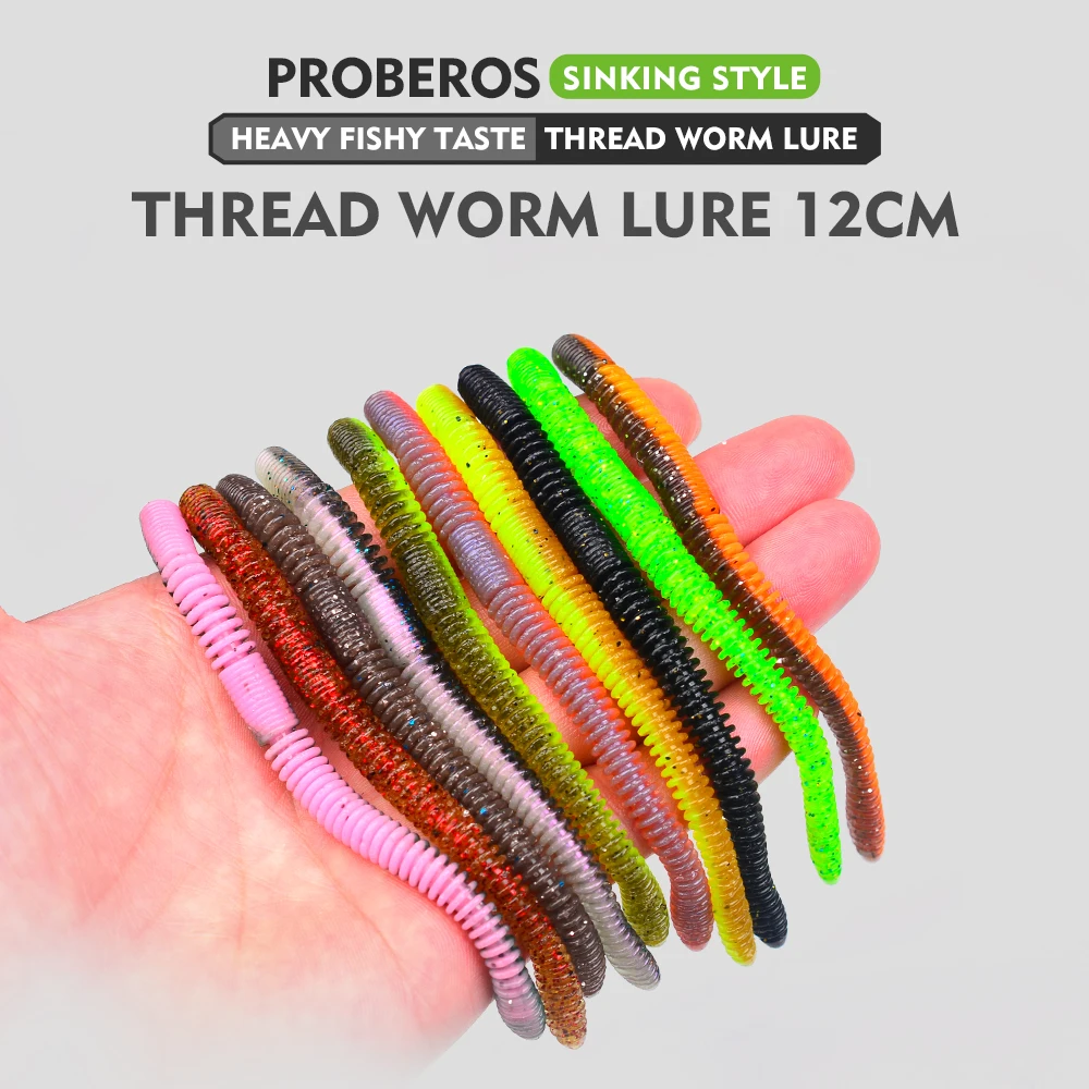 set de señuelos blandos de silicona de 12 cm