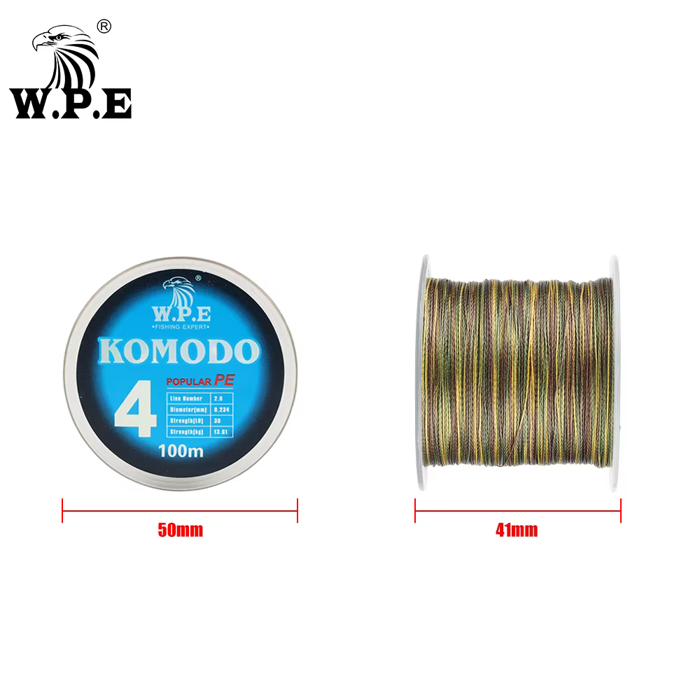W.P.E KOMODO línea trenzada cuatro hebras resistente para hundimiento - imagen 5