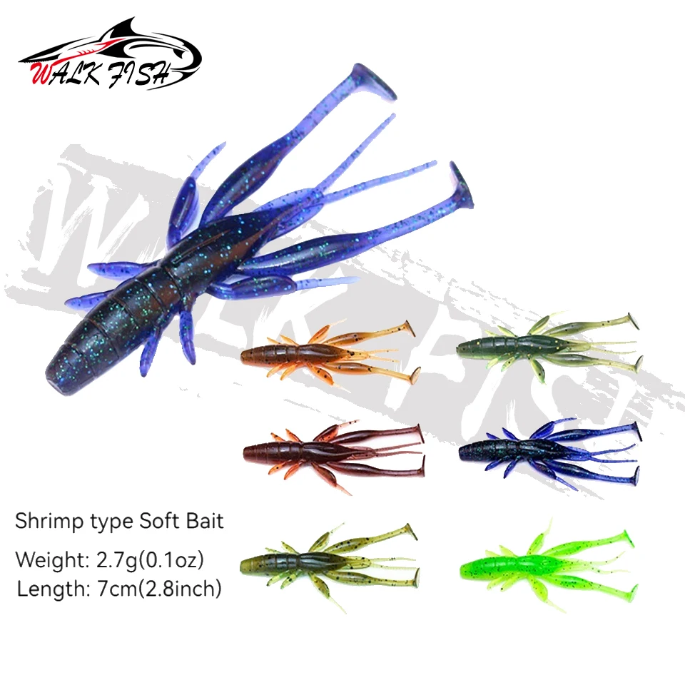 Señuelo WALK FISH Camarón 7cm TPE realista