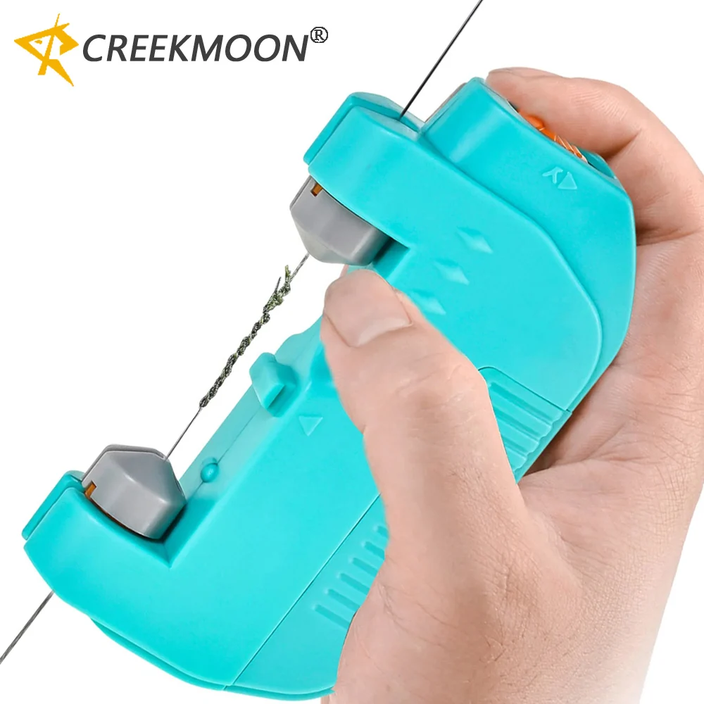 Anudador eléctrico en mano mostrando agarre ergonómico