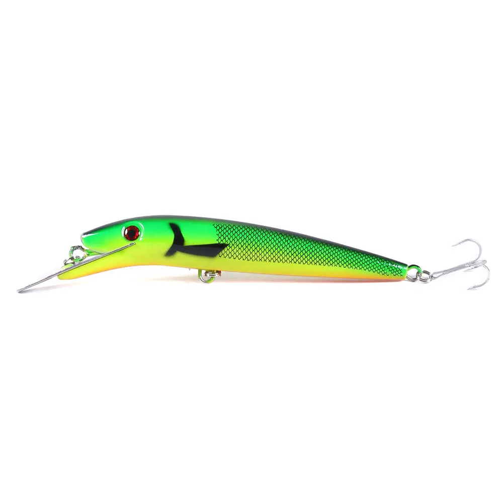 Señuelo Wobbler Minnow crankbait para curricán de lubina con ojos 3D - imagen 4