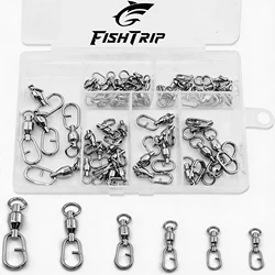 Anzuelos Giratorios con rodamientos y anillos ovalados – acero inox