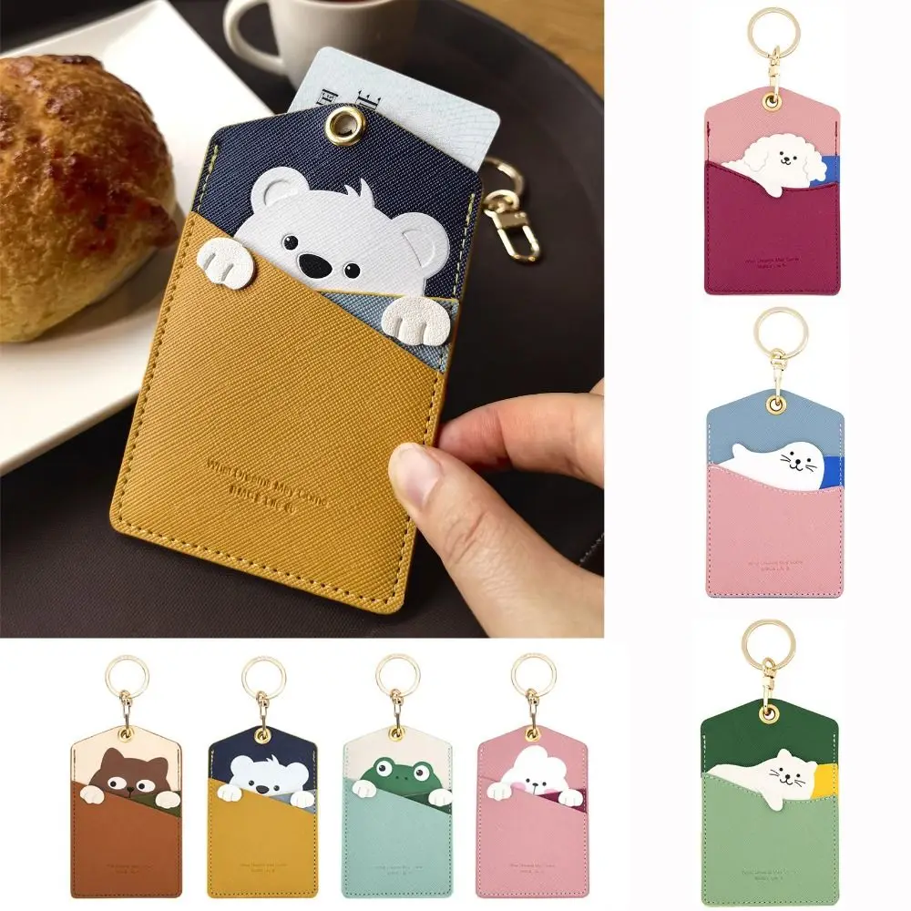 Llavero con funda protectora para tarjetas, diseño de animales - imagen 4