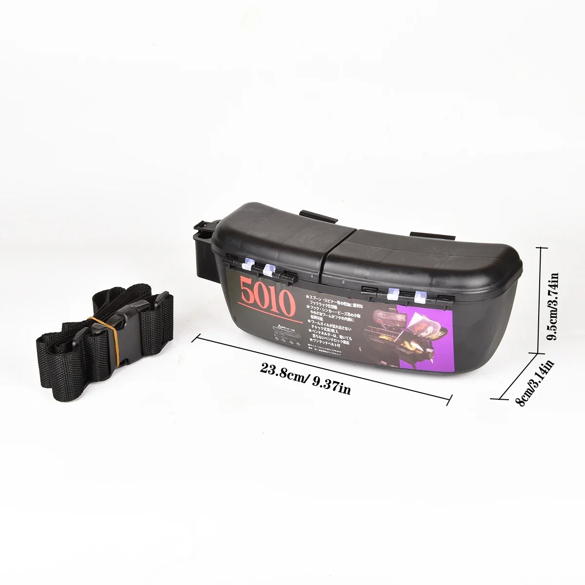 Caja de pesca para cinturón ajustable con compartimento de señuelos - imagen 4