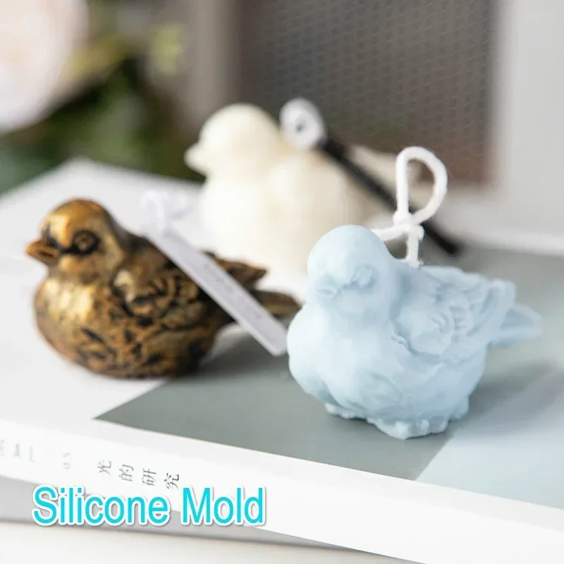 Molde silicona 3D forma ave para vinilos señuelo pesca vintage retro - imagen 4