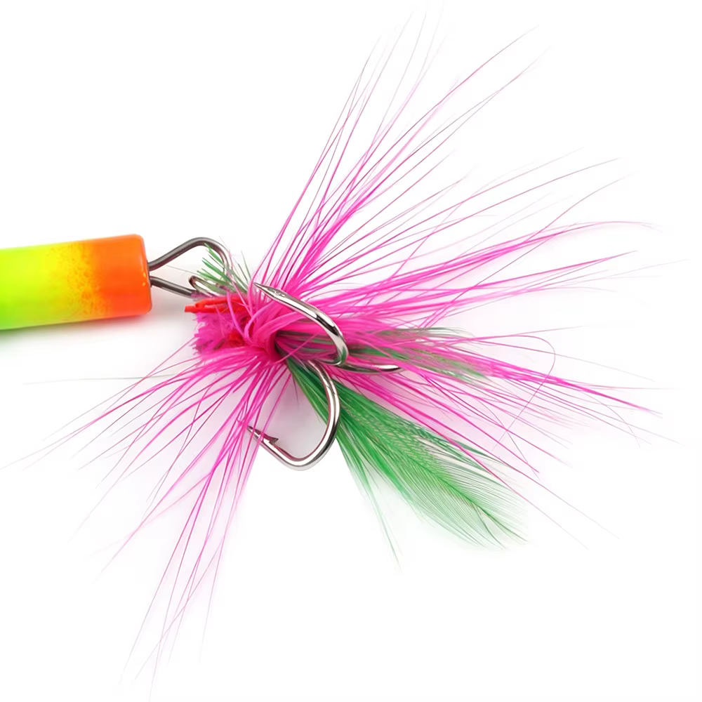 Señuelo Cuchara Giratorio con Anzuelo de Pluma para Pesca de Lubina - imagen 3