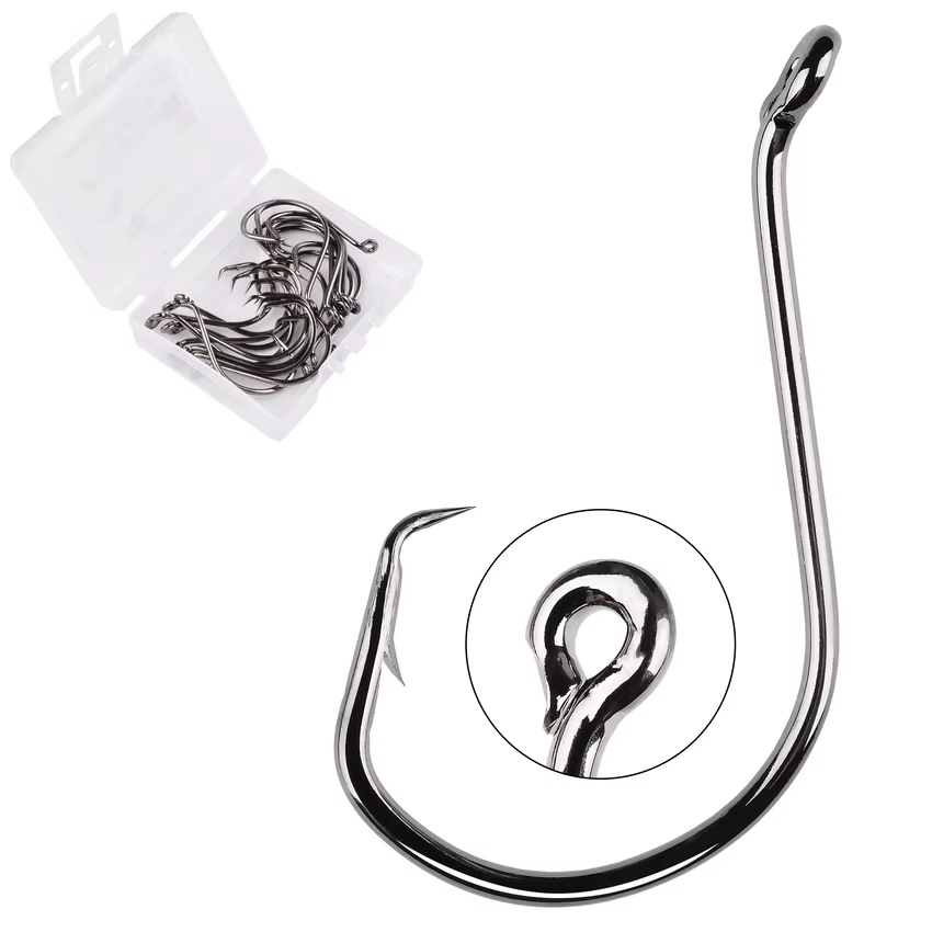 Anzuelos Circle Octopus Sport – Acero carbono con arpones para carpa y mar - imagen 5
