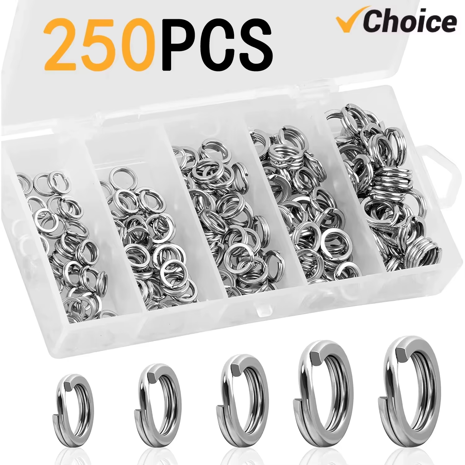 Anillas de Pesca y Conectores Acero Inox – Juego para Aparejos - imagen 2
