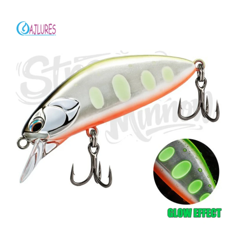 Señuelo Stream Minnow luminoso nocturno hundimiento lento para lubina - imagen 5