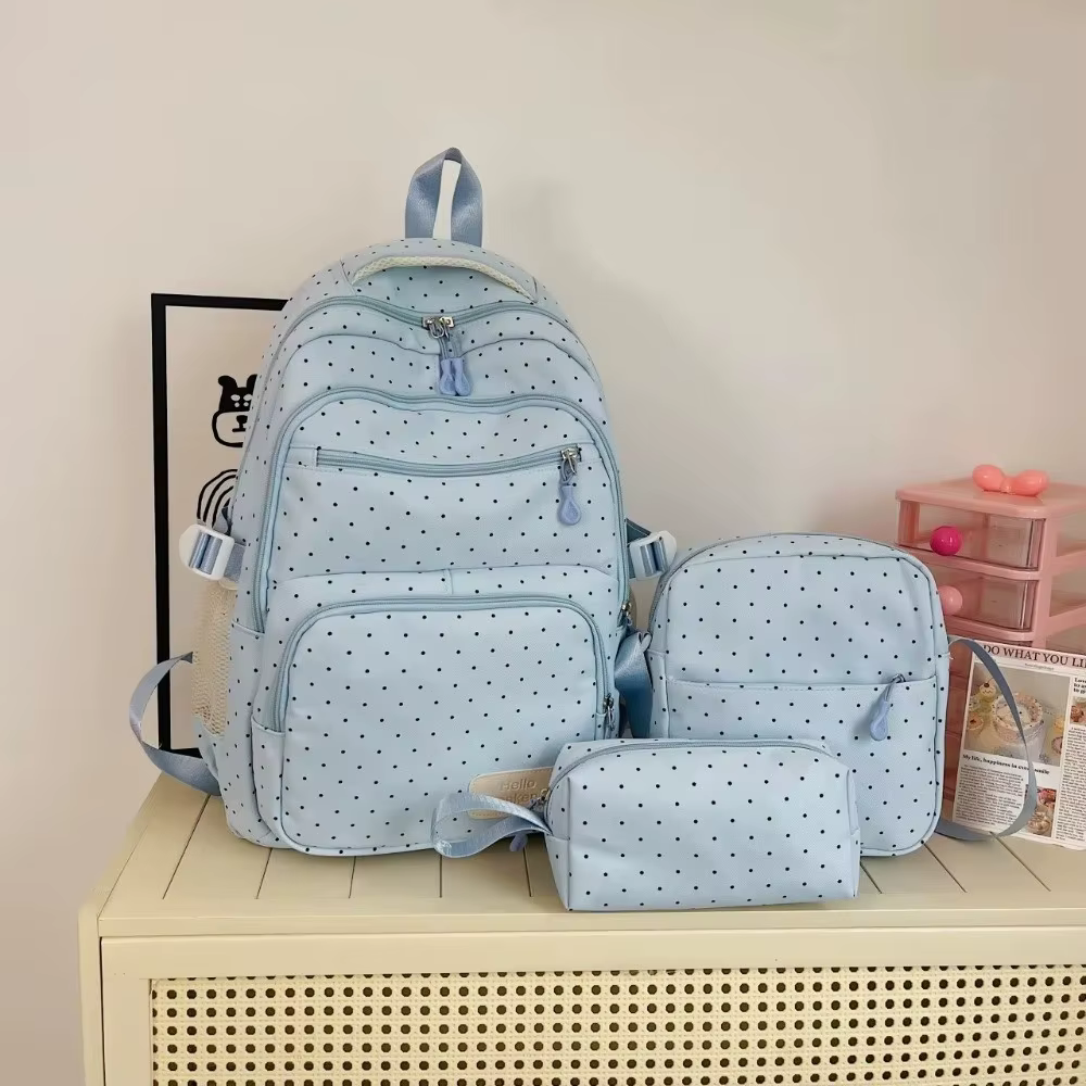 Mochila Escolar de Nylon para Niña con Compartimentos y Cremallera - imagen 2