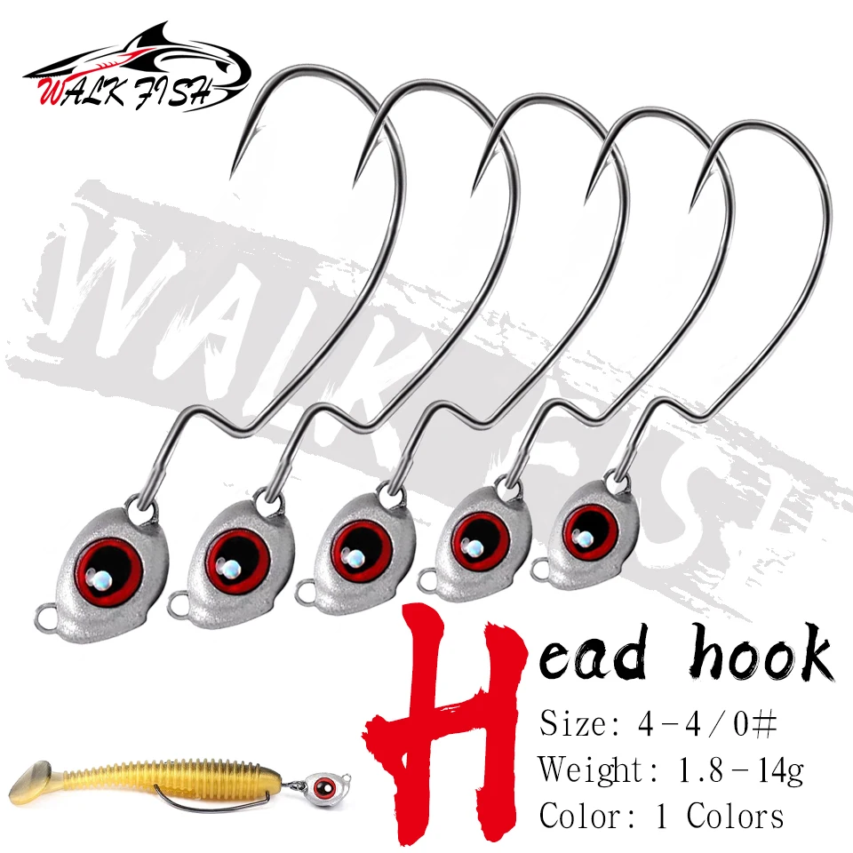 Lopen Vis Jig Head EWG Swimbait – Ojo 3D para vinilo de agua dulce - imagen 5