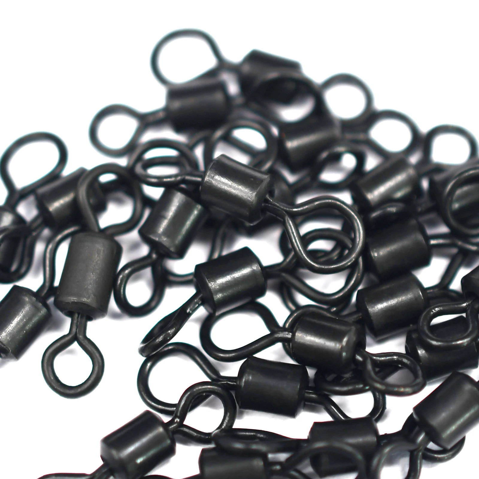 Esmerillones giratorios para carpa anillo en 8 anti-enredos negro mate - imagen 5