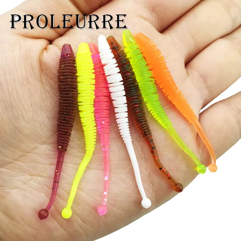Jig Wobblers 6cm – Gusano de silicona con olor a conmemón para lubina - imagen 4