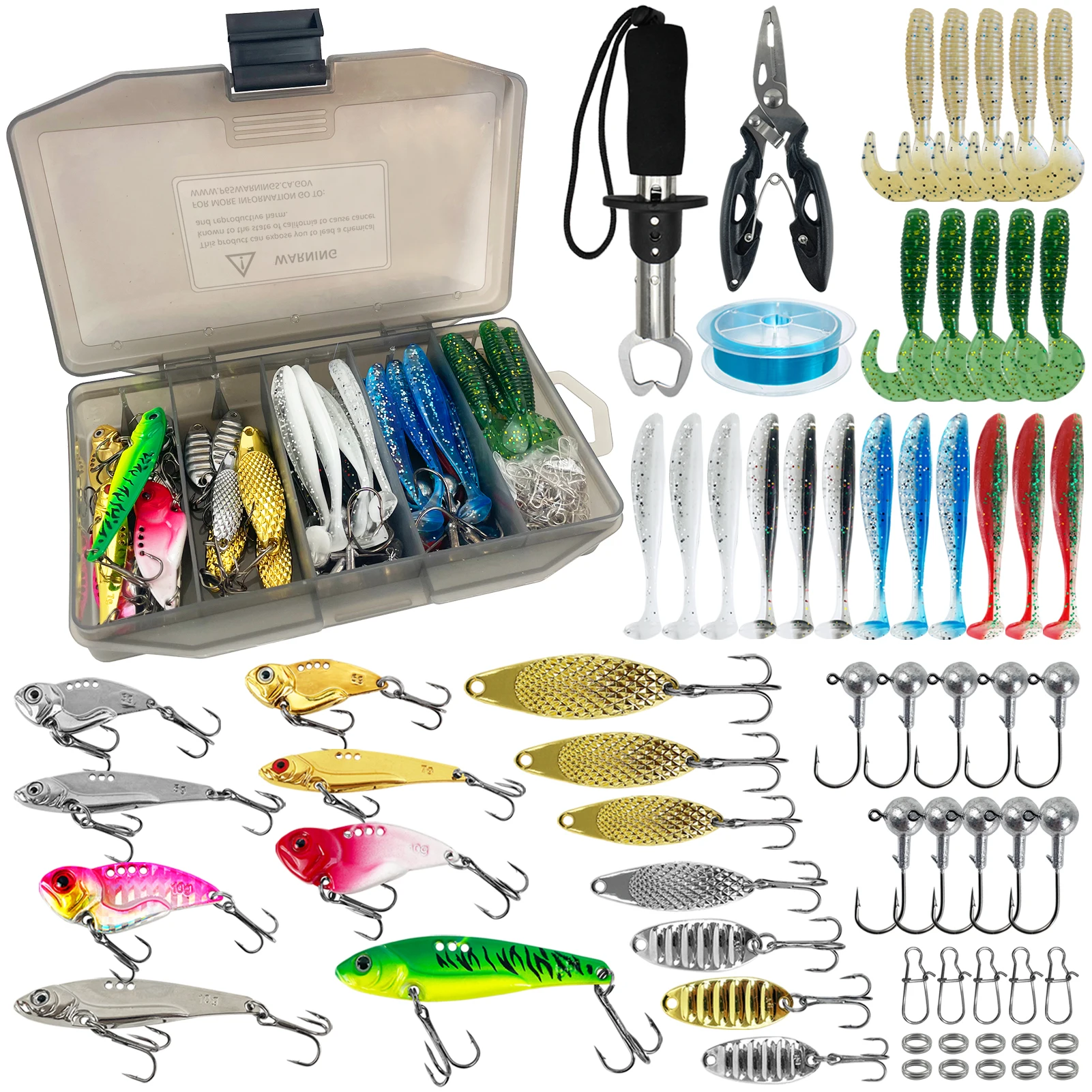 Kit de señuelos metálicos Vib FREE FISHER para pesca