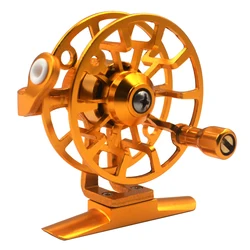 MNFT Carrete Pesca Hielo Aluminio Ultraligero Mosca Invierno