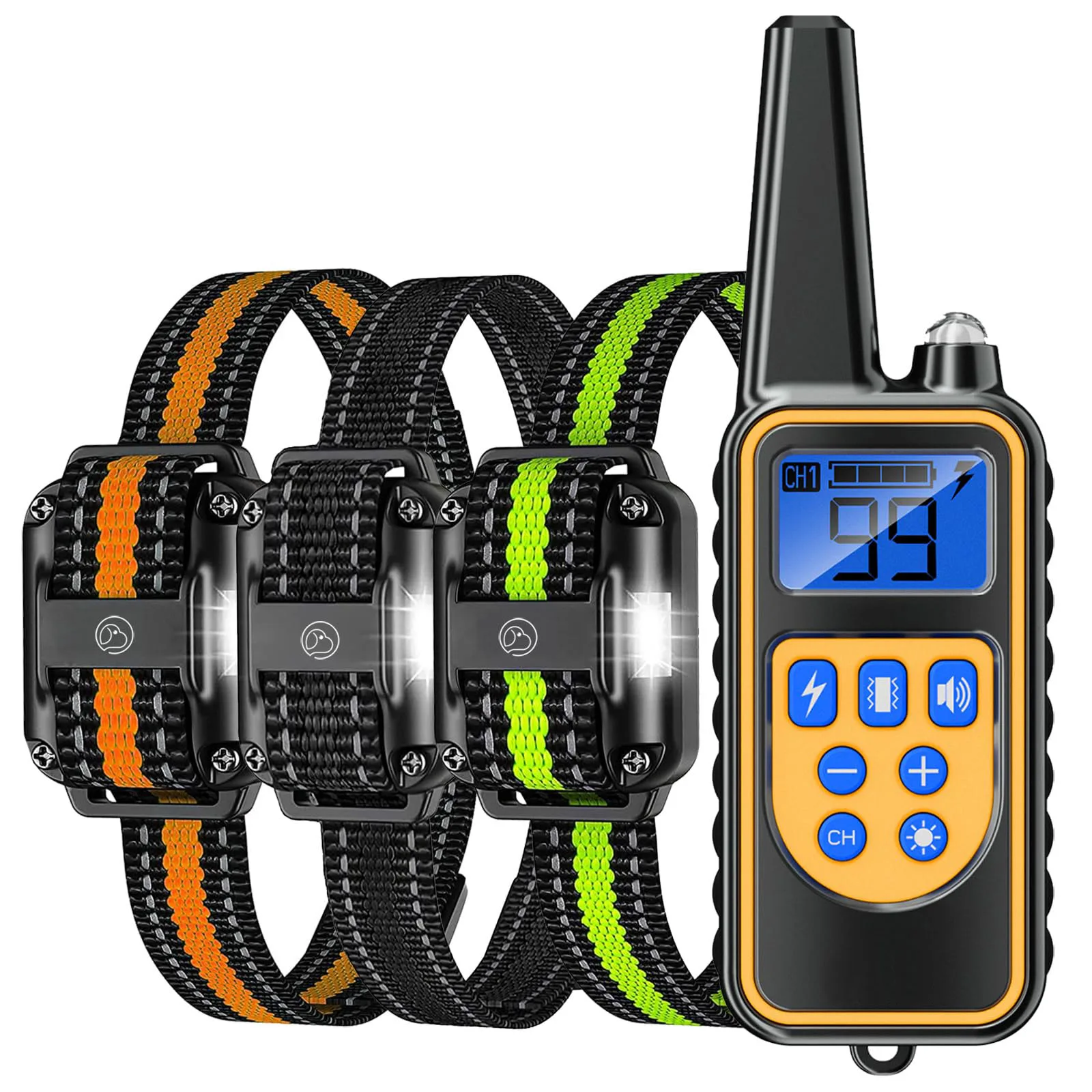 Collar de entrenamiento para perros impermeable con control remoto
