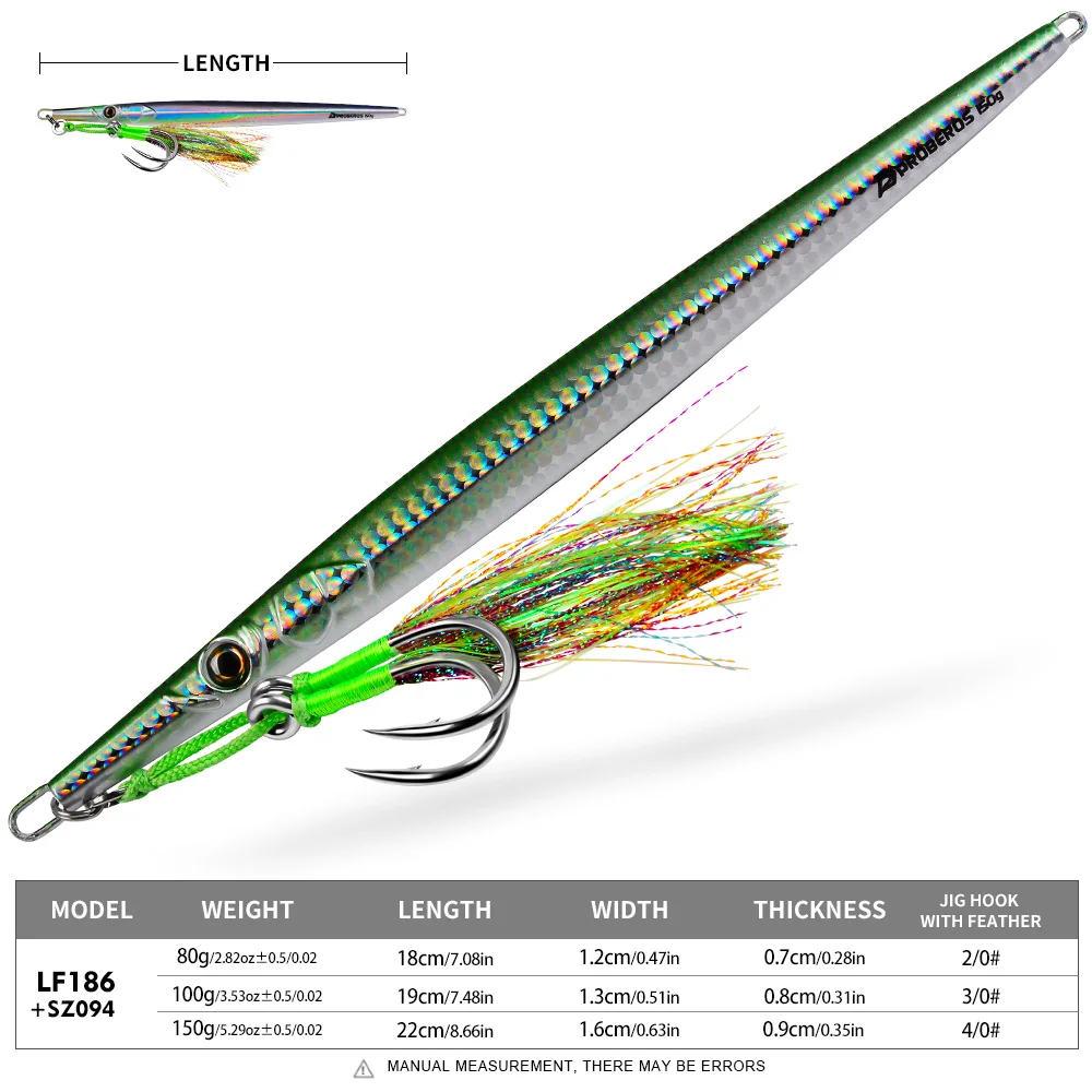 Señuelo jigging vertical Proberos hundimiento rápido plomo para lubina - imagen 3