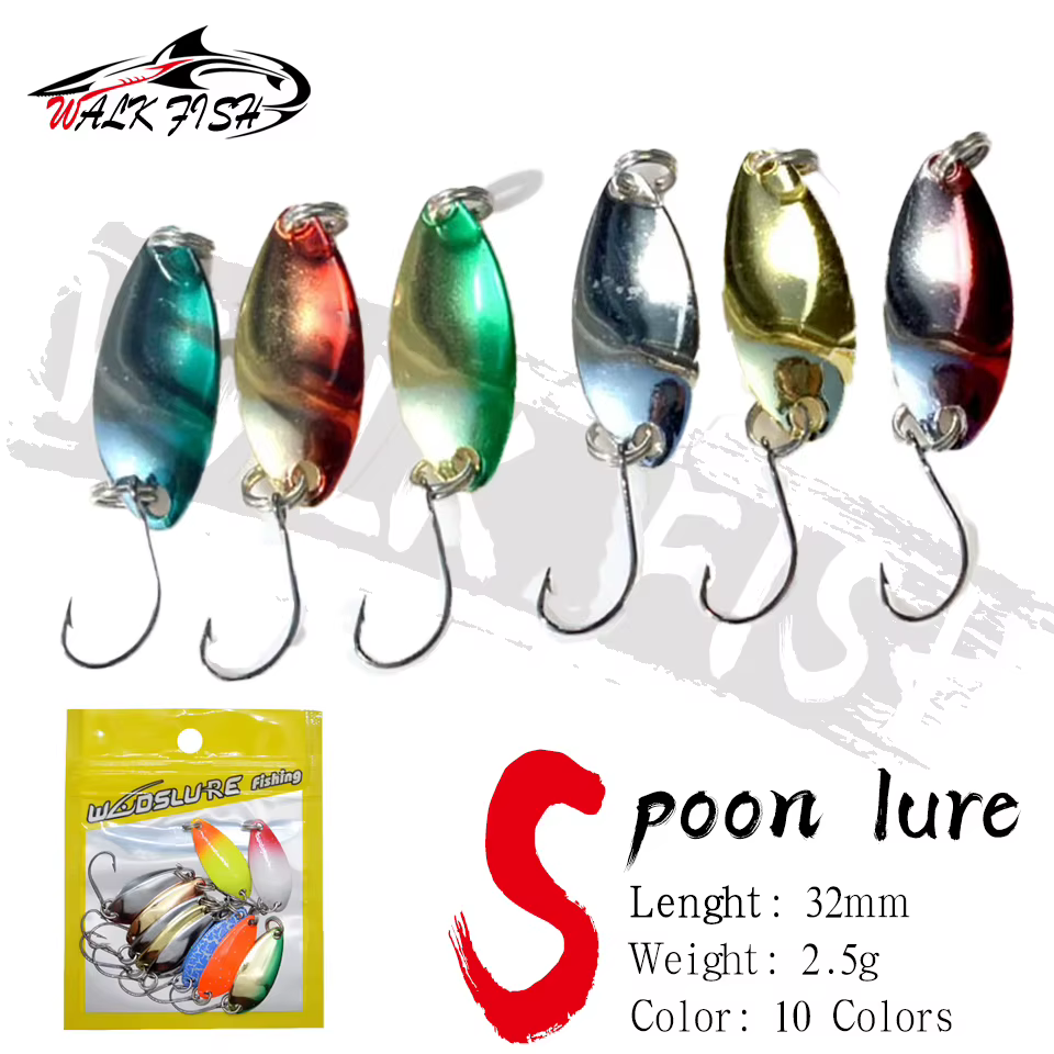 Walk Fish Spinner - cucharas para hielo 2,5 g, 32 mm, un solo gancho - imagen 2