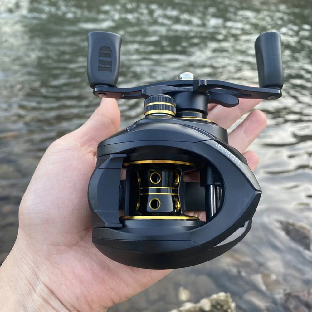 Carrete baitcasting de pesca de carpa para agua dulce, arrastre - imagen 2