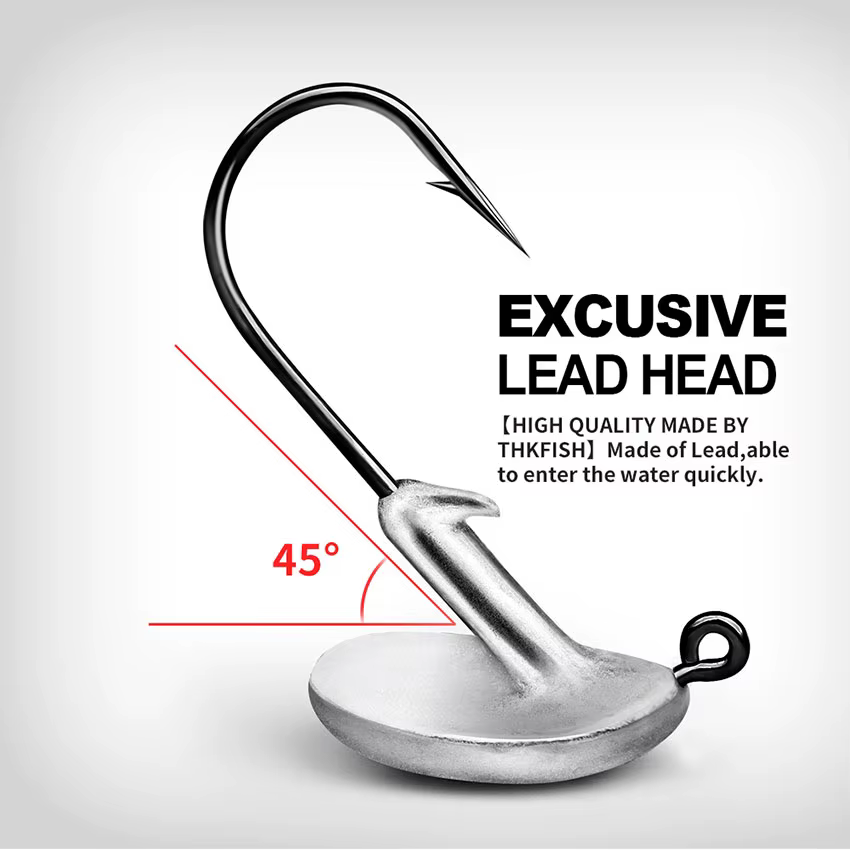 JYJ Anzuelos Jig Head afilados para vinilo - imagen 3
