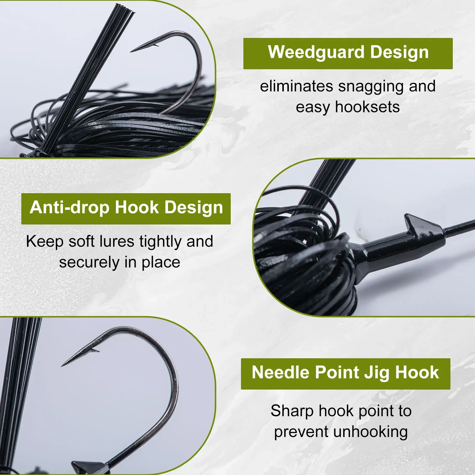 Goture jig tungsteno para aparejos de pesca