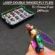 Moscas secas para pesca: lubina y trucha con doble ala láser - imagen 2