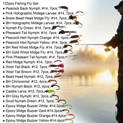 Moscas de pesca FREE FISHER – Ninfas y Midge para agua dulce
