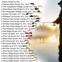 Moscas de pesca FREE FISHER – Ninfas y Midge para agua dulce