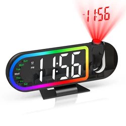 Reloj despertador digital con proyección LED y pantalla grande 8.5"