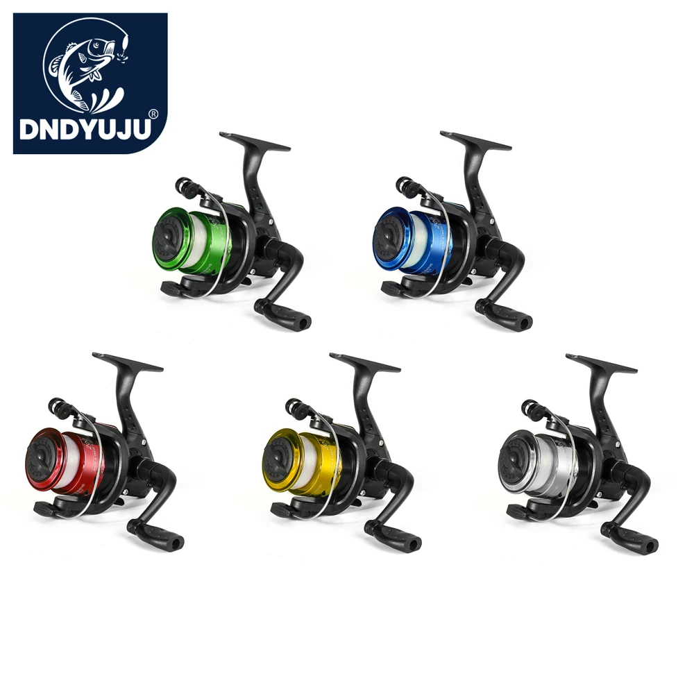 Vista general del carrete de pesca DNDYUJU con sedal incluido