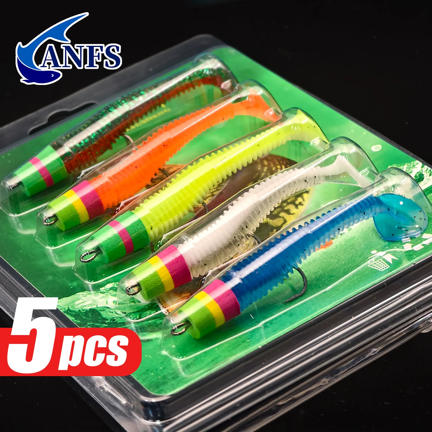 ANFS Kit de señuelos para lucio, perca y carpa – artificiales