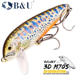 B&U Sinking Minnow Señuelo duro realista para depredadores