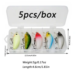 Crankbait 4,6 cm 5g para carpa – Señuelo oscilante duro mini