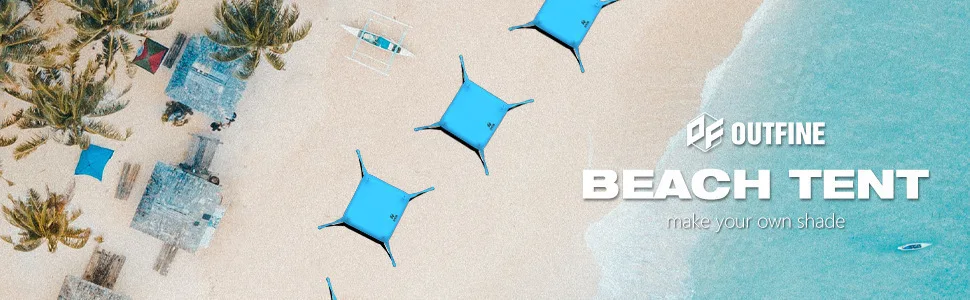 Carpa de playa con sombrilla integrada