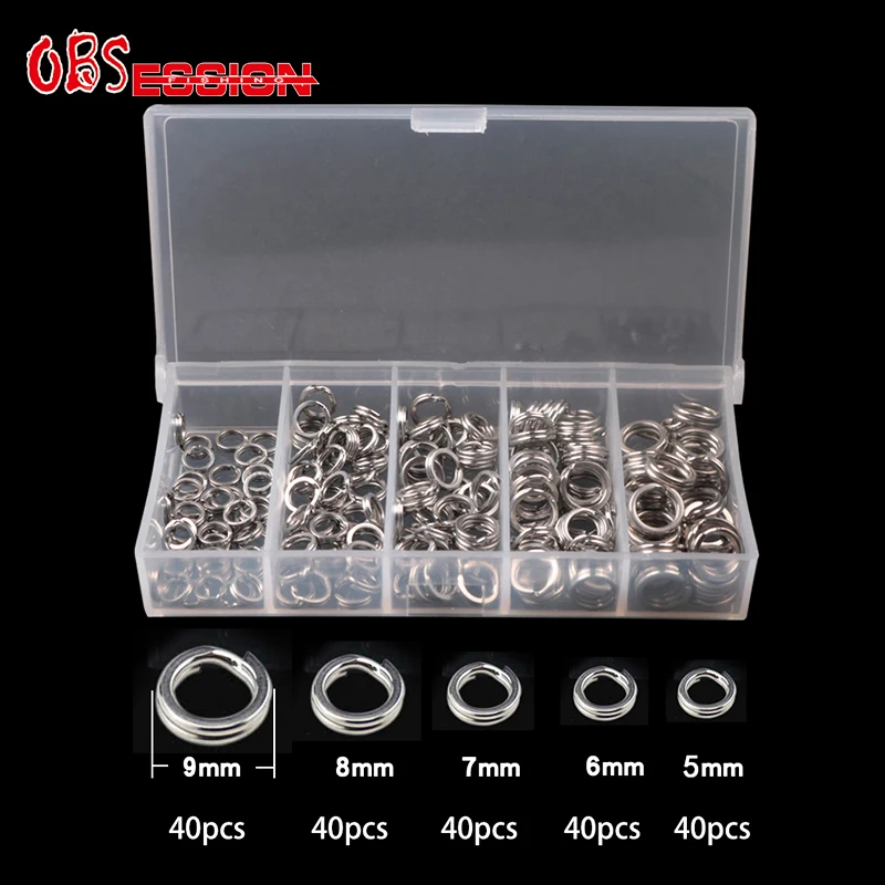 Obsession HT001 Anillos Divididos Planos Acero Inoxidable – Doble Bucle